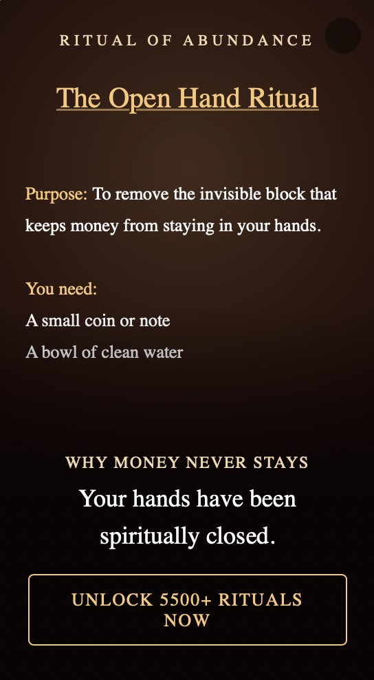 Preview — The Open Hand Ritual of abundance
